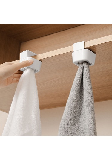 Fosenze Banyo Mutfak Plastik Zımba Kanca - Delme Yok Kurulum, Yüksek Dayanıklı, Havlu Mendil Bezi Saklama Diğer