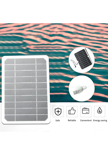 Wezone 5w Taşınabilir Usb Güneş Paneli - Su Geçirmez, Kamp Ve Telefon Şarj İçin Monokristal Solar Hücre