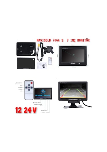 Traktör Biçerdöver 7inç Monitör ve Çift Kamera Sistemi