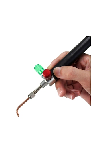 Yuntech01 Mini Mikro Oksijen Kaynak Torcu, 5 Değiştirilebilir Uçlu, 1.5m Esnek Hortum, 6000 F Isı, Çelik-gümüş-gerçek Altın-kauçuk Kaynaklama İçin