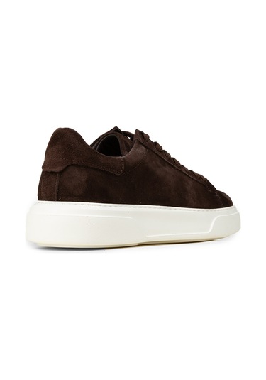 Deery Erkek Hakiki Süet Kahverengi Sneaker Ayakkabı - 04651mkhve02