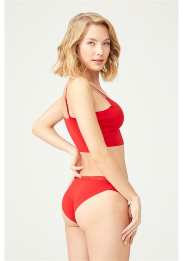 File Lastikli Lazer Kesim Bikini Külot 5'li Paket - 2 Asorti Çok Renkli