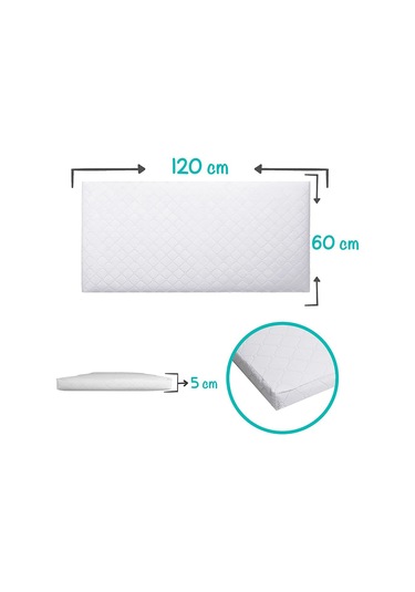 Baby'Ness Oyun Parkı Yatağı 60 x 120X5 Cm Beyaz