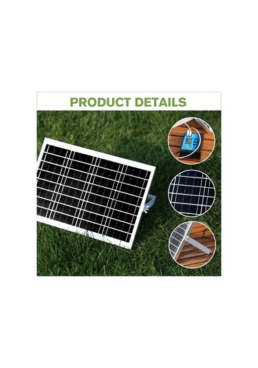 Elmpaly 1 Adet Dc Portlu 100a Kontrollü 12v/24v Çıkışlı Su Geçirmez Taşınabilir Güneş Paneli