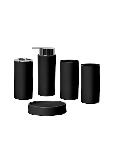 Suntek 5 Adet Banyo Aksesuarları Set Sabunluk Lüks Ofis