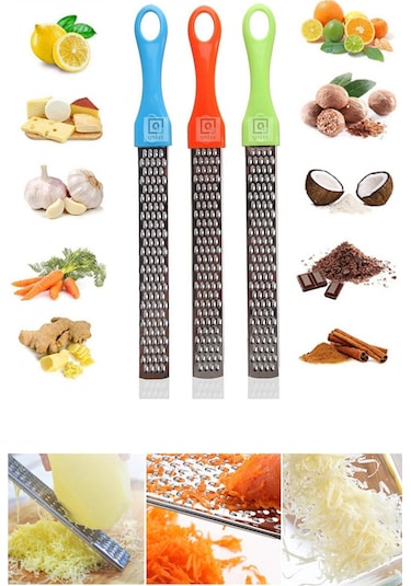 Qniay Pratik Uzun Renkli Saplı Limon Peynir Rendeleme