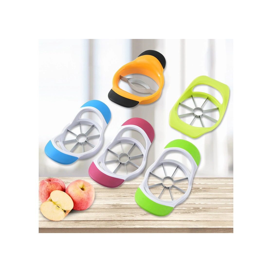Youtek Ev İçi Çelik Meyve Dilimleyici - Elma, Mango Ve Daha Fazlası İçin Çok Fonksiyonlu Kesme Aracı - Stokta Diğer