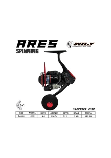 Wily Ares 4000 Olta Makinesi 5+1 Bb Kırmızı