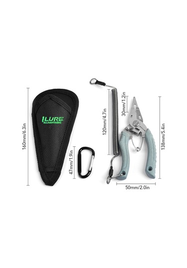 Ranyeek Çelik Micro Yem Pensi - 138mm Multifonksiyonlu Olta Aleti Buğday Rengi - Kılıf Ve Lanyard Dahil