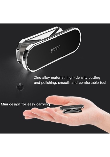 Yesido C82 Araba 360 Derece Döndürme Güçlü Manyetik Telefon Tutucu Siyah