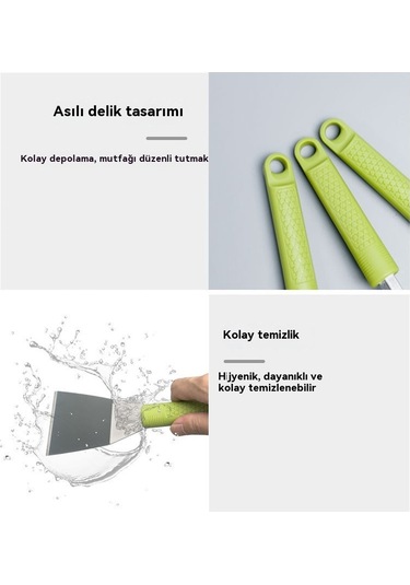 Jian Fan Manuel Mutfak Aleti 6 Parçalıket Çok Fonksiyonlu Yeşil