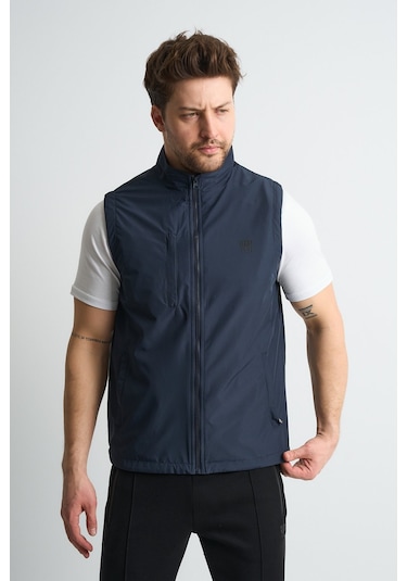 Shooter Sportswear Deluxe Erkek Yelek Üç Cepli İçi Polarlı Regular Kalıp Lacivert Lacivert