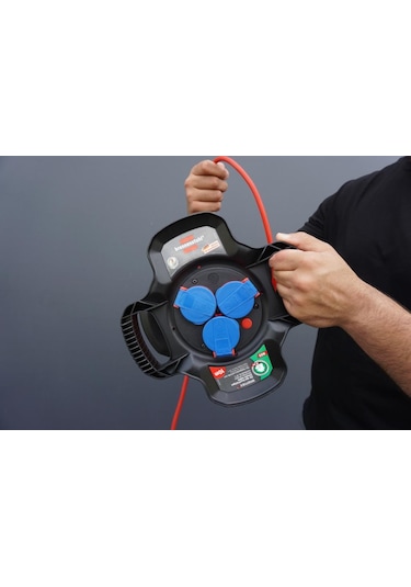 Brennenstuhl Rubber Gum Serisi Ip44 Lisanslı 10 Metre Uzatmaya Sahip H07rn-f 3g1.5 Makaralı Kablo