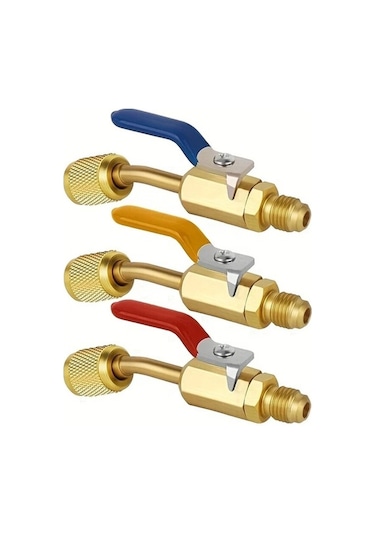 Pazly R410a Kompakt Top Valfi 1/4 Sae, 1/4 Sae Erkek, 3 Parça Hvac Adaptörleri, R134a, R12, R22, R502 - Guangdong Menşeli Kaliteli Metal Malzemeli