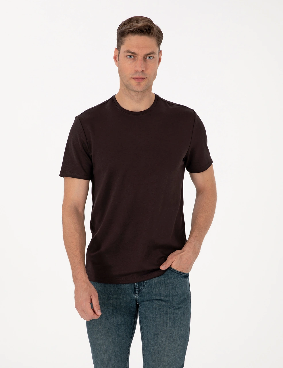 Pierre Cardin Erkek Koyu Kahverengi Tişört 50308037-vr084 Koyu Kahverengi