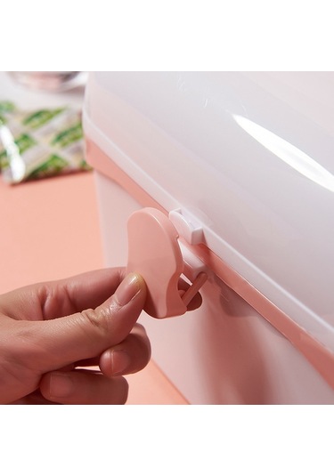 Sones Çok İşlevli Toz Geçirmez Mücevher Kozmetik Plastik Kutu Ev Taşınabilir İlaç Kutusu Kılıfı, Boyut:u 27.5x19x18cm Beyaz