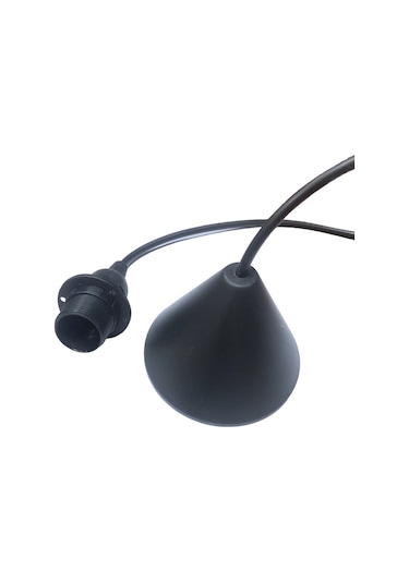 Tek-iş Kablolu Duy E14 Sarkıt E 14 Siyah A3102 02 E 14 Duy