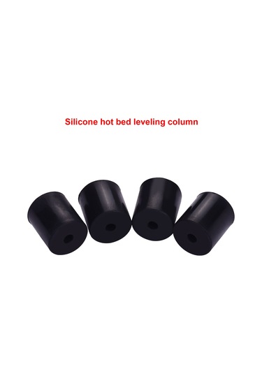Silikon Katı Spacer Sıcak Yatak Tesviye Silika 4 Adet Siyah