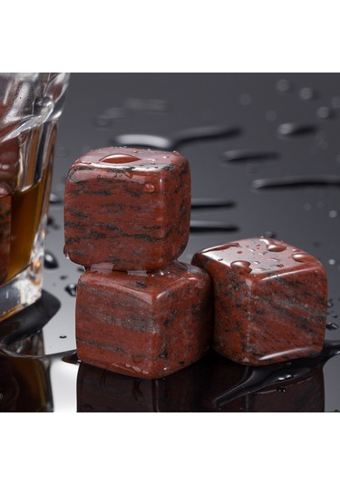 9 Parça Viski Taşı Seti, Ahşap Kutulu Ve Pense İle Soğutma Taşları, Viski Buz Taşları, İçecek Soğutucu Küp, Viski, Şarap, Bira, Meyve Suları İçin Yeniden Kullanılabilir Soğutma Kayaları Çok Renkli