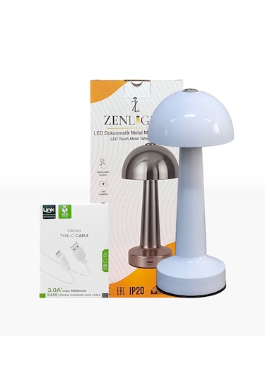 Zenlight Mantar Masa Lambası 320-6 Beyaz