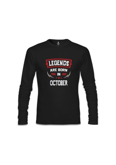 Legends Born In October - Blade Siyah Erkek Sweatshirt