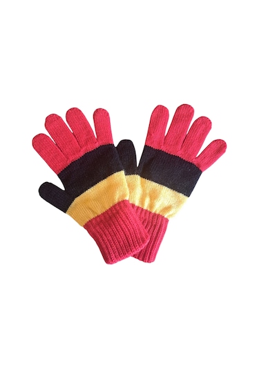 Garson Beden Erkek Çocuk Eldiven Sarı Kırmızı - 8-12 Yaş Kırmızı
