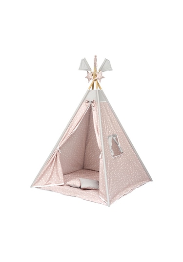 Exorbaby Xl Ahşap ve Pamuklu Oyun Çadırı Oyun Evi Pembe