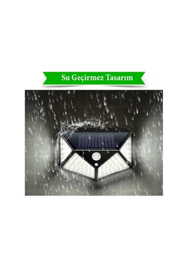 Güneş Enerjili 50w Duvar Aplik Güneş Enerjili 50w Duvar Aplik Su Geçirmez Dış Mekan Aydınlatma 6500k Beyaz Işık