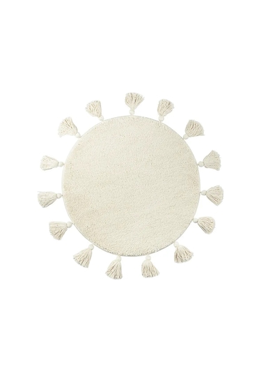 Iddıs Yuvarlak, Fırçalı Banyo Paspası, 60 Cm 423585342 Bej