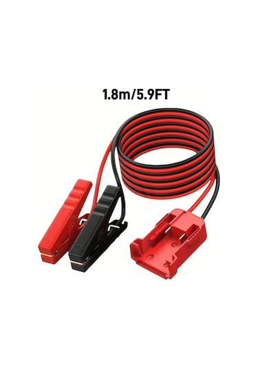 Xuweiwei 12-24v Atlama Kablosu Klipsi 12awg Jump Starter Kablosu Taşınabilir Araç Booster Kablo Seti 1.5m 4.9ft