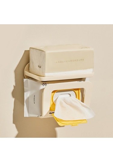 Springsun Duvar Tipi Mutfak/banyo Mendil Kutusu - Nakit Montajsız, Dayanıklı Plastik, Sığdirici Tasarım, Neat Organizasyon İçin Lüx Tasarım Bej Diğer