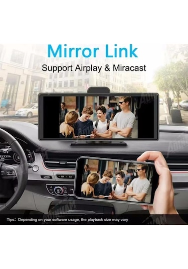 256gb Carplay Apple Android Uyumlu 10.2 İnç Büyük Ekran Tak Çalıştır 4k Ön/arka Çift Kameralı