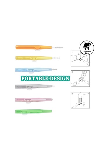 Willowhaven 0.7mm Mavi Diş Arası Fırçası 10lu Set - Taşınabilir, Ergonomik, Plak Temizleme