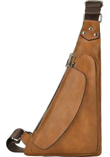 Erkekler İçin Şık Ve Pratik Göğüs Çantası - Hafif Ve Konforlu Günlük Sırt Çantası Modelleri Kahverengi
