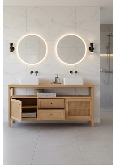 Altea Rattan Detaylı Çok Amaçlı Büfe, Konsol Ahşap
