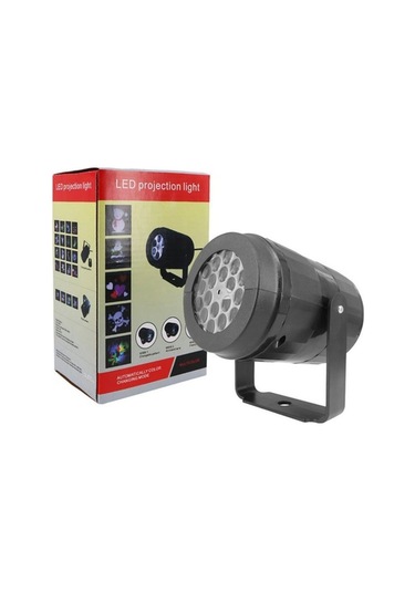 Fortunelane Led Noel Projeksiyon Lambası 16 Desenli 360 Döner Ev Bahçe Dekorasyonış Aydınlatma - Avrupa Şarjı