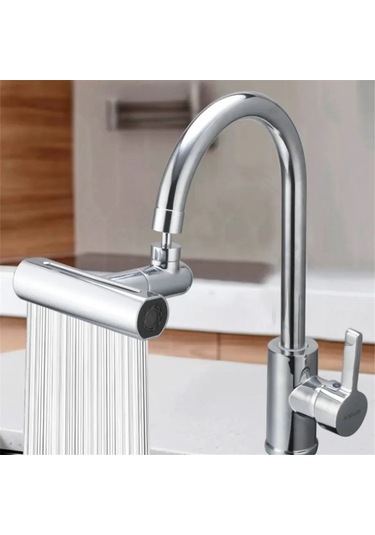 Xurunkeji Adet Gerçek Şelale Mutfak Musluğu Uzatma Adaptörü 720 Döner 4 Mod Çok Fonksiyonlu Şelale Basınçlı Bubbler, B GÜMÜŞ
