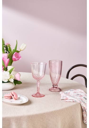 Karaca Minton Meşrubat Bardağı Açık Pembe Pembe