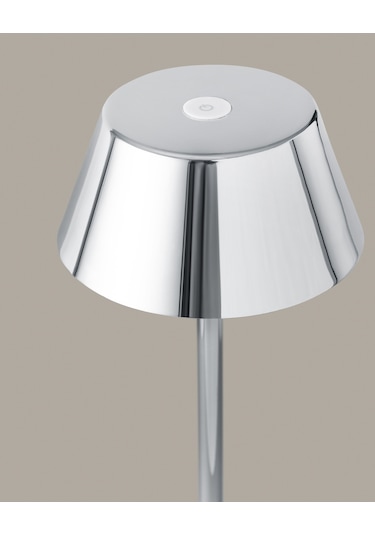 Madame Coco Bernelle Dokunmatik Abajur - 13 Cm - Silver Gri