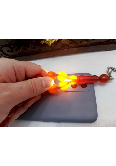 Soma Tesbih Osmanlı Benzetme Küre Kesim Eski Usul Büyük Sıkma Kehribar Tesbih