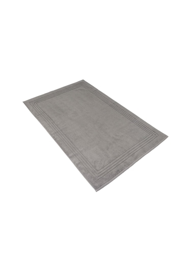Lüks Mısır Pamuğu Banyo Paspası, %100 Pamuk, 60x90 Cm Gri