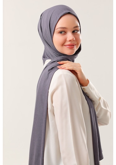 Melodi Scarf Tesettür Penye Şal Füme Füme