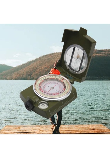 Yaozixa Zinc Alloy Abs Feng Shui Pusula, 24 Dağlar, Yüksek Hassasiyet, Isı Su Geçirmez, Gezginlik Kamp Mantık, Gölge Okuma, Rotatif Dial