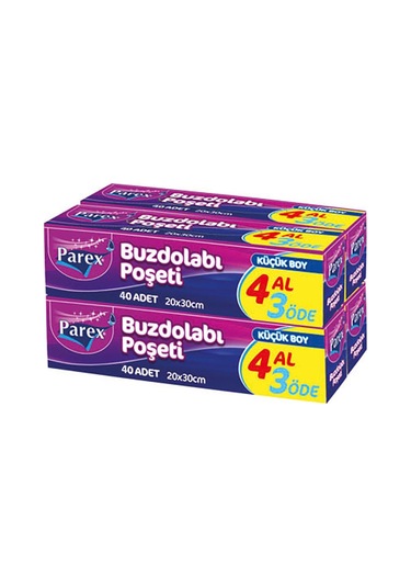 Parex 4 Al 3 Öde Küçük Boy Yeni Tip Buzdolabı Poşeti 20 x 30 CM