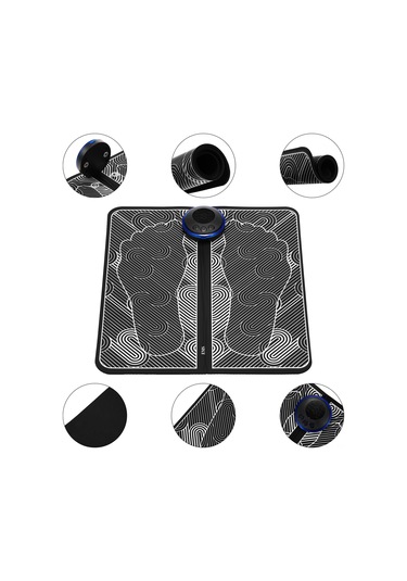 Ruicoo Evde Kullanalım Ems Ayak Tahtası - Nabızlı Meridian Masajı, Akıllı Fonksiyonlu, Kumandalı Kontrol, Siyah Renk Çok Renkli