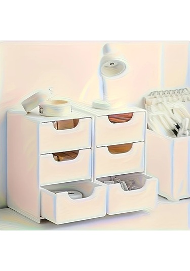 Willowhaven 3 Çekmeceli Organizatör - Dayanıklı Plastik, Ev Ofis Komodin Makyaj Depolama Beyaz Tepsili beyaz