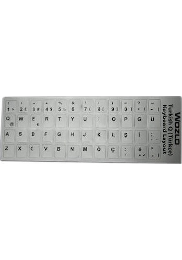 Türkçe Gümüş Q - F Klavye Etiketi - Laptop PC Keyboard Sticker