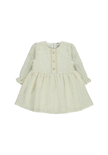 Civil Baby Dantel 6-18 Ay Elbise Ekru