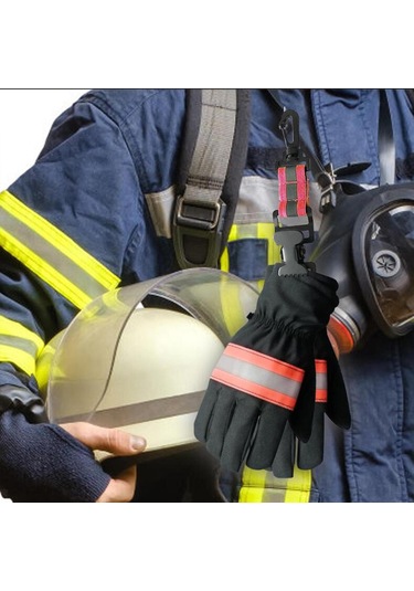Homyl Yansıtıcı Kenarlı İtfaiyeci Eldiven Askısı Soğuk
