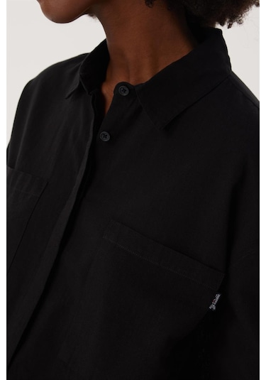 Lee Cooper Mındy Kadın Dokuma Gömlek Siyah 15832 Siyah